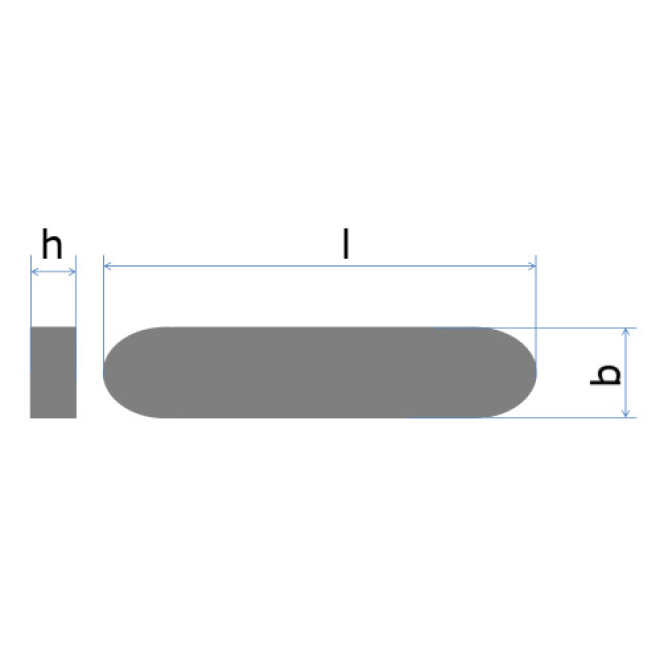 Passfeder DIN 6885-1 Form A 5 x 5 x 50 mm Material Stahl C45, Ihr ...